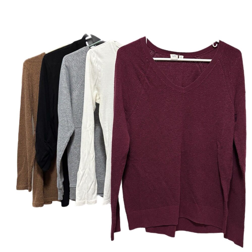 Womens Casual Preppy Capsule Fall Winter Cardigan Tops Sweatshirt Lot Medium